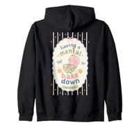 Cute Baking Humor Whisking Through a Mental Bake Down Zip Hoodie