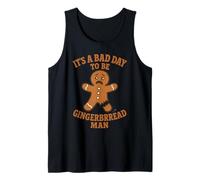 Cute Baking It’s a Bad Day to Be Gingerbread Man Christmas Tank Top