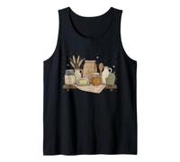 Cute Baking Pantry Doodle Characters Cozy Kitchen Vibe Tank Top