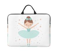 Cute Ballerina Laptop Case 14 Inch Star Dancer Laptop Bag for Women Men, Water-Resistant Business Computer Carrying Bag Shockproof Notebook Sleeve