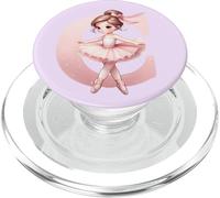 Cute Ballerina Letter C Initial Monogram Ballet Dancer PopSockets PopGrip for MagSafe