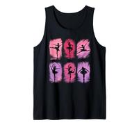Cute Ballerina Silhouette Ballet Dancing Collage Tank Top