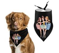 Cute Ballet & Ballerina Dog Bandana Adjustable Pet Scarf Bib Cute Triangle Handkerchief for Dogs Cats Gifts