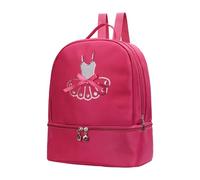 Cute Ballet Dance Backpack Dress Dance with Key Chain Girls Nursery Backpacks Boys (Hot Pink, One Size)