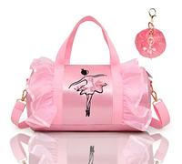 Cute Ballet Dance Bag KidsTutu Dress Dance Bag, Girls Personalized Waterproof Bag Ballerina Duffle Bag, Pink08, 11.6 x 7.1 x 7.1 in, Traveling