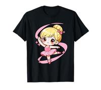 Cute Ballet Dancing Ballerina Girl Kid Hobby Kawaii Chibi T-Shirt