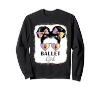 Cute Ballet Girl Bleached Leopard Ballet Dancer Ballerina Sweatshirt