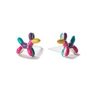 Cute Balloon Dog Earrings for Women Teen Girls 925 Sterling Silver Cute Colorful Enamel Small Animal Studs Cartilage Earring Dainty Birthday Christmas Jewelry Gifts for Daughter Niece