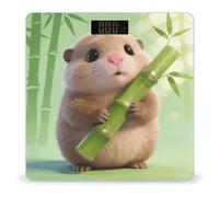 Cute Bamboo Guinea Pig Smart Body Weight, Highly Accurate Digital Weighing Scale with Large LCD Display, Durable Weight Scale for Home Use, Measures Weight Up to 400 Lb/180kg