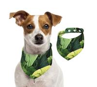 Cute Banana Leaves Dog Bandanas,Summer Bandanas for Dogs Washable Adjustable Dog Triangle Scarf Bibs Cute Pet Bibs for Medium Large Dogs Puppy and Cats Medium