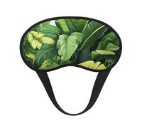 Cute Banana Leaves Sleep Mask Soft Comfortable Eye Mask with Adjustable Strapblackout Eye Sleep Shade Cover for Women Girls Men Travel Yoga Nap Shift Work