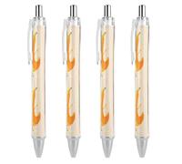 Cute Banana Retractable Ballpoint Pen 0.5mm Fine Point Black Ink Pens Office Supplies for Teacher4 PCS AS PIC 2