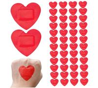 Cute Bandaids, 50Pcs Bandages for Wounds, Waterproof & Breathable Heart Bandaids, Adhesive Cute Stop Bleeding from Small Wounds and Accelerate Wound Healing