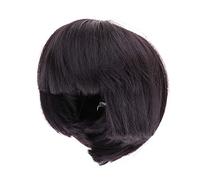Cute Bangs Short Hair Wig Hairpiece for 1/4 Doll DIY Making Accs Black Brown