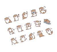 Cute Bank Beaver Stickers 45Pcs Easy to Use Perfect Present for Laptops Luggage Cars Bedroom and More