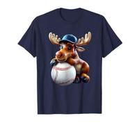 Cute Baseball Moose Animal Mascot Fan Design Seattle Vibes T-Shirt