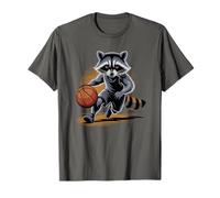Cute Basketball Raccoon Whisperer Training Legend Selfie T-Shirt