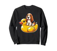 Cute Basset Hound Dog Rubber Duck Sweatshirt
