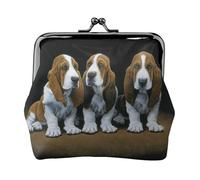 Cute Basset Hound Puppies Printing Lightweight Coin Purse, Minimalist Wallet for Coffee Runs and Local Outings