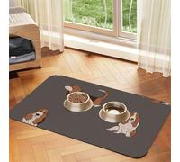 Cute Basset Hound,Waterproof Pet Feeding Mat,PU Leather Placemats for Cat Dog Water Bowl,Food Mats,30x45cm