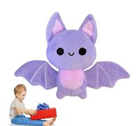 Cute Bat - 18cm Stuffed, Wings Folded Over Tummy Hug Comfort, Washable Short Halloween Props, Nursery Bedroom Car Seat Home Decor | for Teenagers