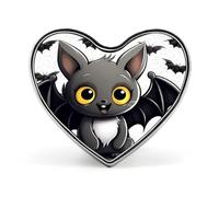Cute Bat Button Pin Design Your Own Personalized Pin Cute Button Badge Exquisite Heart Badge Fashion Brooch Metal Decorative Lapel Pins for Hat Clothes Backpack