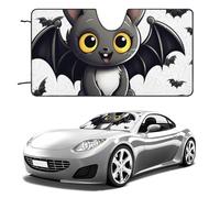 Cute Bat Car Windshield Sun Shade Keep Car Interior Cool 51"x28" Folding Front Window Sun Shade, Heat Shield for SUV, Truck, Blocks UV