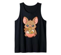 Cute Bat Eating Ramen Kawaii Animal Foodie Art Tank Top
