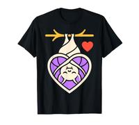 Cute Bat Hanging Heart Funny Lover Wildlife Animal Bathing T-Shirt