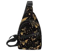 Cute Bat in The Night Sky 4 Crossbody Sling Backpack Sling Bag Travel Hiking Chest Bag Daypack