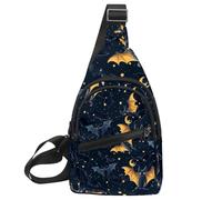 Cute Bat in The Night Sky 5 Crossbody Sling Backpack Sling Bag Travel Hiking Chest Bag Daypack
