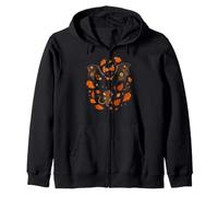 Cute Bat Mouse Autumn Kids Zip Hoodie