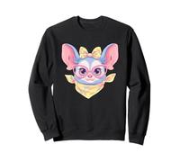 Cute Bat Pastel Fantasy Character Animal Graphic Blue Pink Sweatshirt
