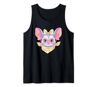 Cute Bat Pastel Fantasy Character Animal Graphic Blue Pink Tank Top