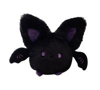 Cute Bat Plush Pillow Doll, Halloween Kawaii Black White Bat Stuffed Animals Angel Devil Toy, Soft Cuddly Toys for Kids Birthday Halloween (7.8 Inch)