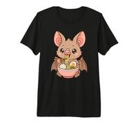 Cute Bat Ramen Lover Kawaii Foodie Art Premium T-Shirt