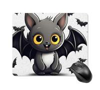 Cute Bat Square Mouse Pad Portable Computer Mousepad with Non-Slip Rubber Base 18 * 22cm Ultra-Thin Gaming Mouse Mat for Computer Laptop Office Desk Accessories