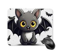 Cute Bat Square Mouse Pad Portable Computer Mousepad with Non-Slip Rubber Base 20 * 25cm Ultra-Thin Gaming Mouse Mat for Computer Laptop Office Desk Accessories