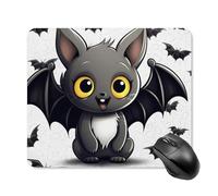 Cute Bat Square Mouse Pad Portable Computer Mousepad with Non-Slip Rubber Base 25 * 30cm Ultra-Thin Gaming Mouse Mat for Computer Laptop Office Desk Accessories