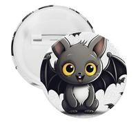 Cute Bat Tinplate Badge Personalized Round Brooch Large Craft Button Suitable for Teachers, Nurses, Doctors, Staff, Party Gift Accessories, 12PCS, Plastic, plastics