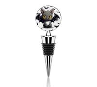 Cute Bat Wine Bottle Stopper Reusable Wine Saver Cork Plug Universal Leakproof Preserver for Oil Vinegar Beverage Bottles Decoration Party Favors Bar Tool Accessory Art Decor