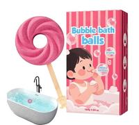 Cute Bath Balls for Kids, Lollipop Shape, 2.36x2.36 Inches Pack with Gentle Build, Durable Foam Cleanser, Playful Body Wash with Fun Design, Bathroom Accessory for Birthday & Summer