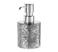 Cute bathroom accessories Travel Bottles Plastic Refillable Shampoo Ceramic pump bottle(300ml Transparent Gray Round)