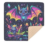 Cute Bats Soft Thick Baby Activity Play Mat for Indoor Outdoor Waterproof Playroom Activity Mat for Babies Infants Toddlers, 50'' x 50''
