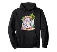 Cute Beach Unicorn Heart Sunglass Bubblegum Summer Vacation Pullover Hoodie