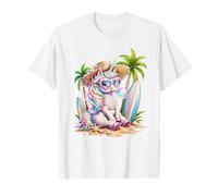 Cute Beach Unicorn Heart Sunglass Bubblegum Summer Vacation T-Shirt