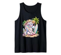 Cute Beach Unicorn Heart Sunglass Bubblegum Summer Vacation Tank Top