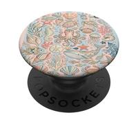 Cute Beachy Sea Life Pastel Watercolor Ocean Animals PopSockets Adhesive PopGrip
