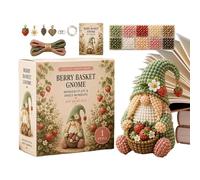 Cute Beaded Kit Gnome Craft, Complete 3D Making Instruction, Durable DIY Material Set, Creative Handmade Ornament, Fun Project for Girls Teens Adults Birthday Christmas Party Holiday Home Decor