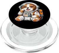 Cute Beagle Astronaut Exploring Space PopSockets PopGrip for MagSafe